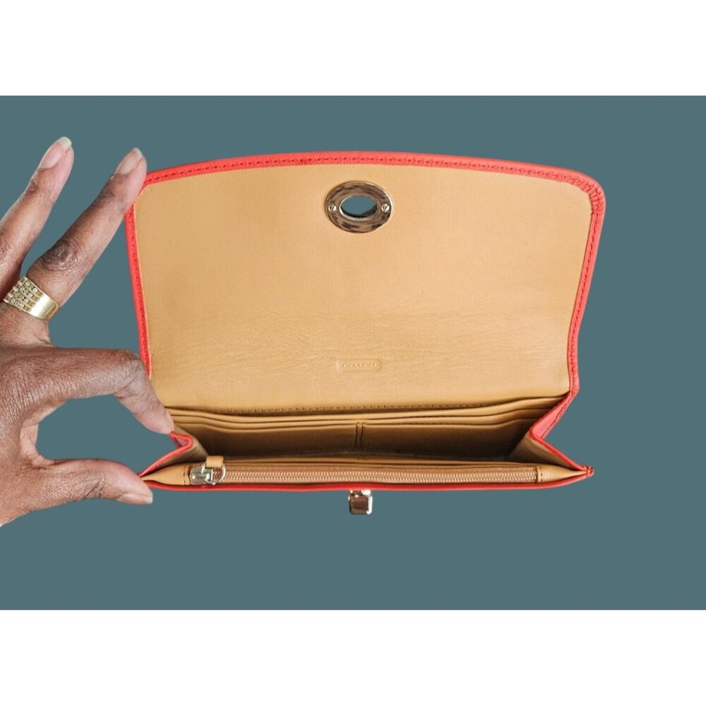 Coach Leather Turn Lock Wallet - Picture 5 of 14